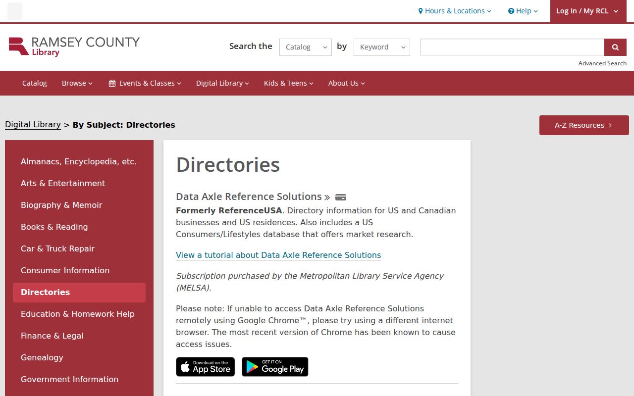 New Brighton city directory research on the Ramsey County Library directories page